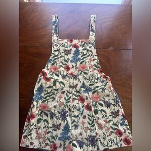 Cider Floral Print Corduroy Overall Romper Shorts | XL